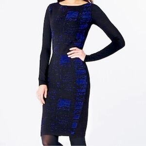 ELIE TAHARI Mix Night Combo Black & Purple Dress Size Medium